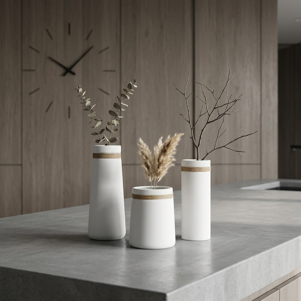 White Ceramic Vase | Modern Japanese Artist Style