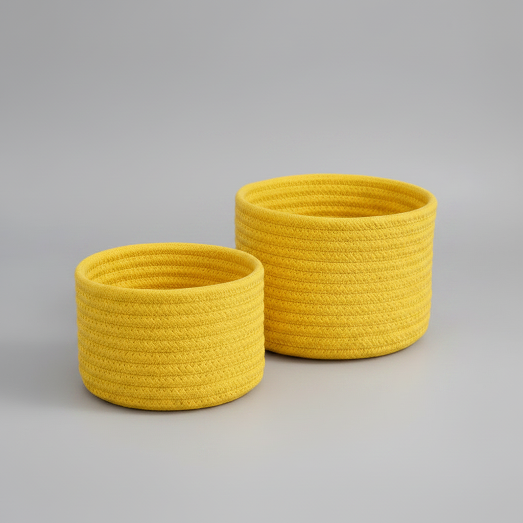 Cotton Rope Storage Baskets | Eco-Friendly Organizer