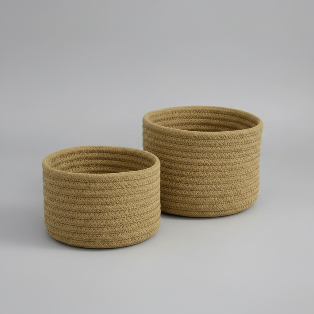 Cotton Rope Storage Baskets | Eco-Friendly Organizer
