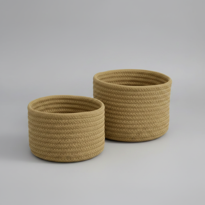 Cotton Rope Storage Baskets | Eco-Friendly Organizer