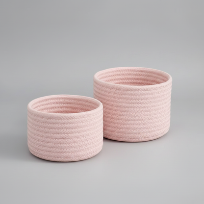 Cotton Rope Storage Baskets | Eco-Friendly Organizer