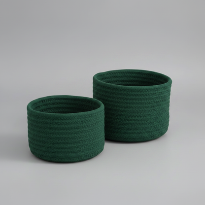 Cotton Rope Storage Baskets | Eco-Friendly Organizer