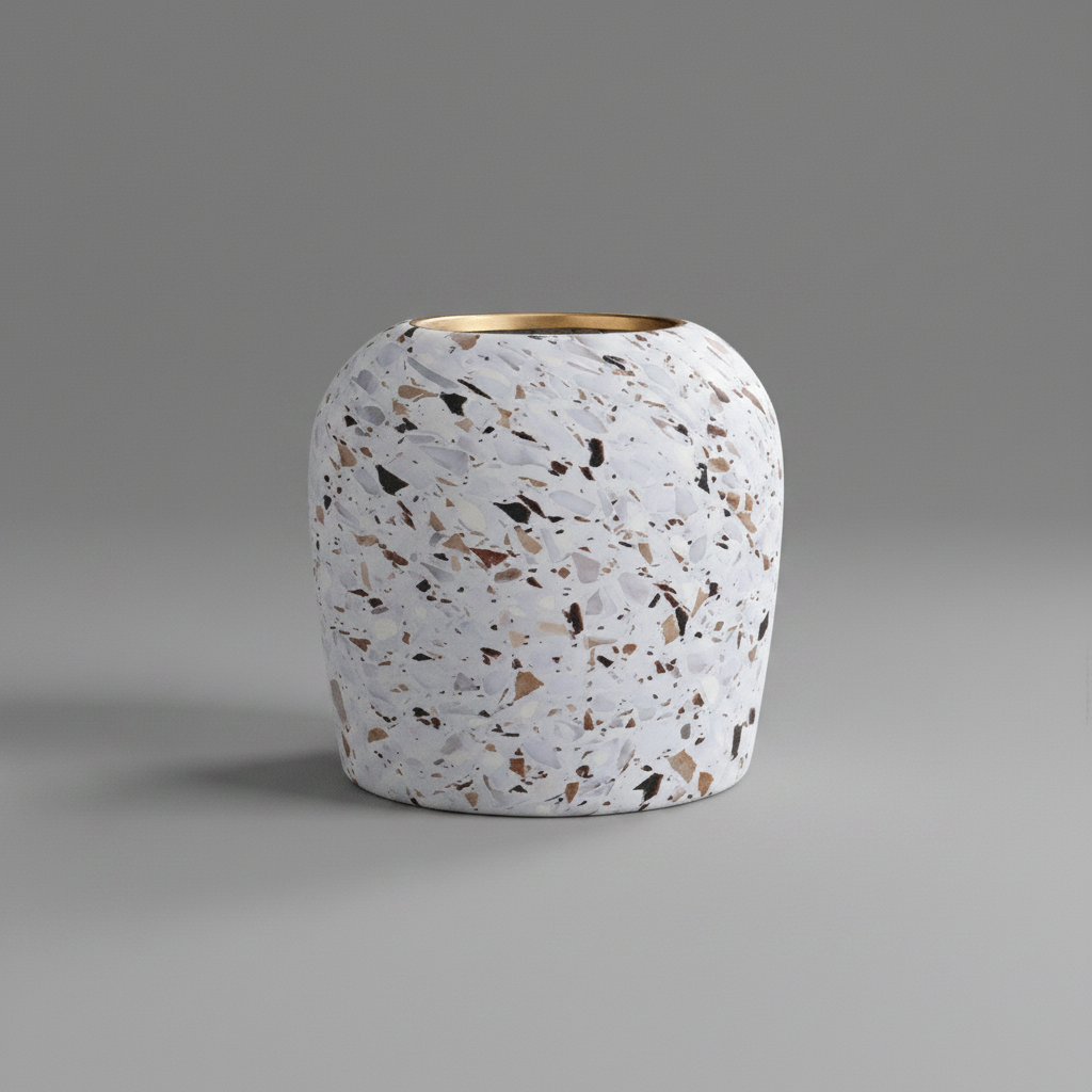 Terrazzo Style Ceramic Vase | Modern Flower Vase Decor