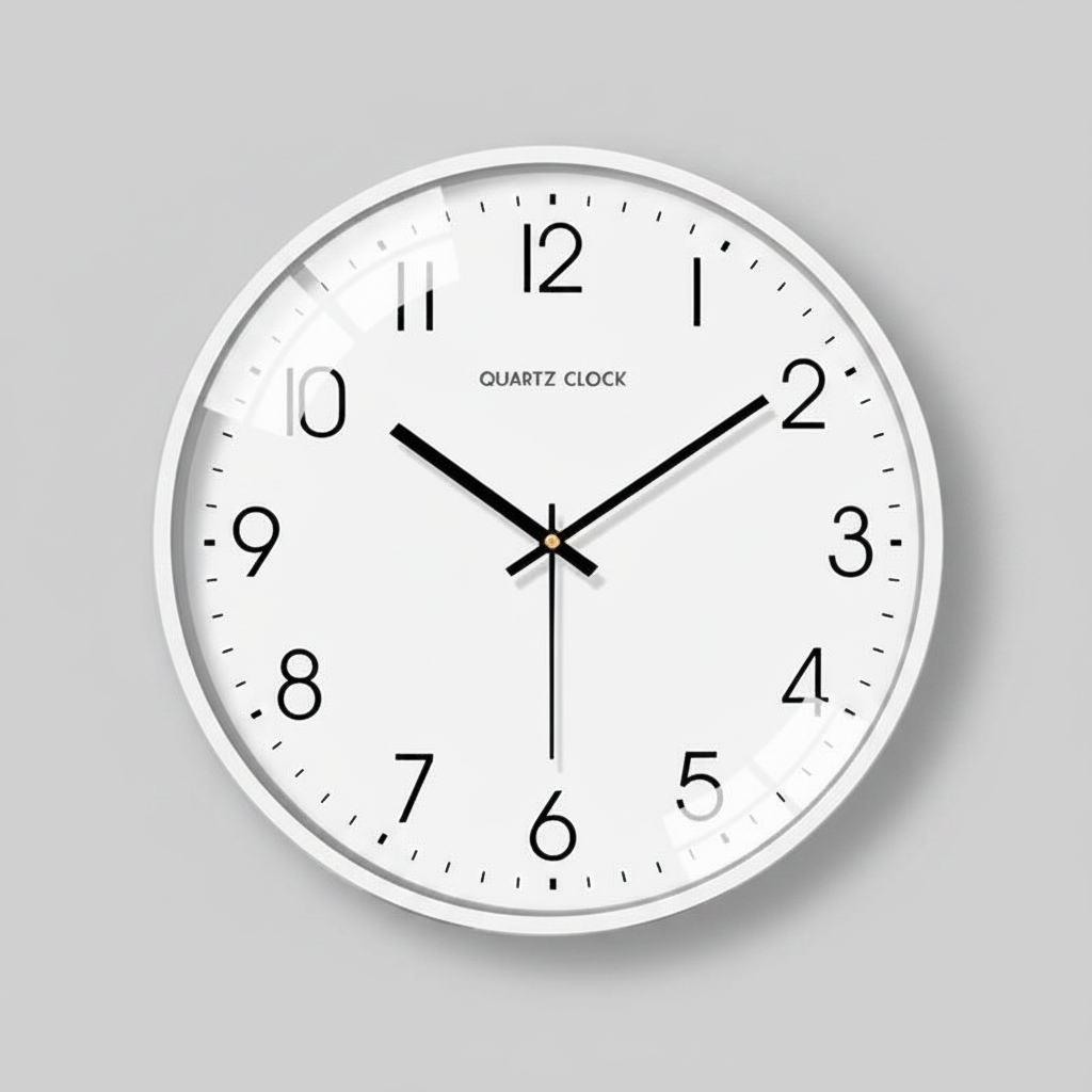 Silent White Round Wall Clock | Modern Wall Clock Decor