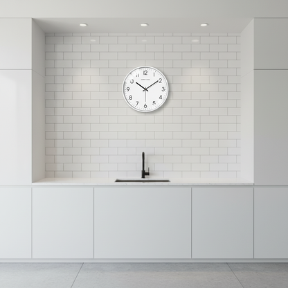 Silent White Round Wall Clock | Modern Wall Clock Decor