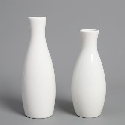 Modern White Ceramic Floor Vase | Stylish Home Decor