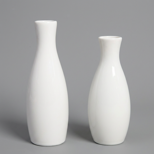 Modern White Ceramic Floor Vase | Stylish Home Decor