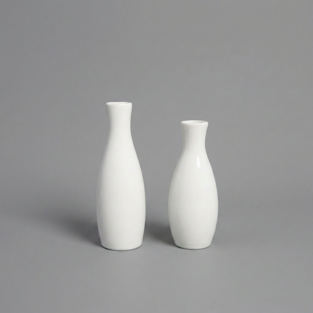 Modern White Ceramic Floor Vase | Stylish Home Decor