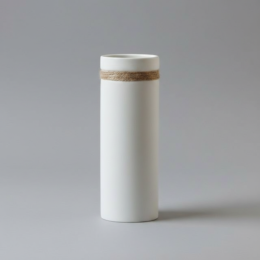 White Ceramic Vase | Modern Japanese Artist Style