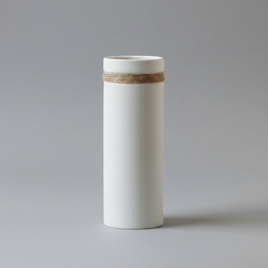 White Ceramic Vase | Modern Japanese Artist Style