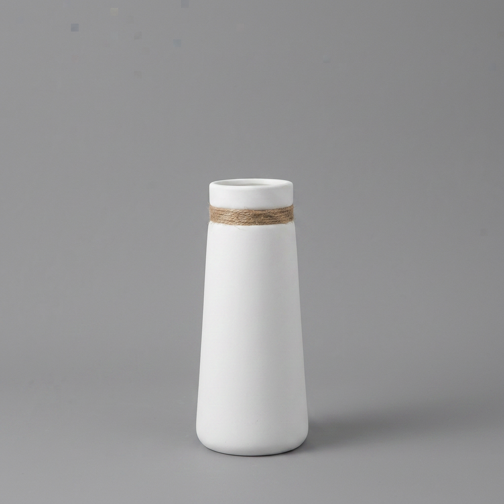 White Ceramic Vase | Modern Japanese Artist Style