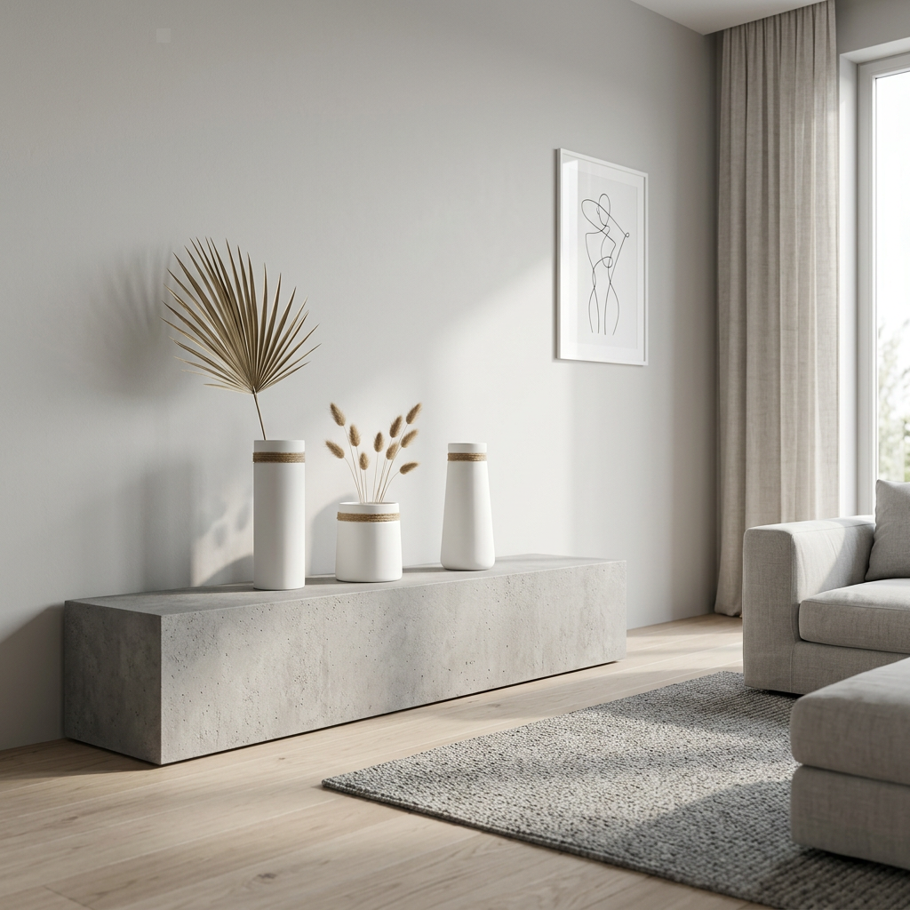 White Ceramic Vase | Modern Japanese Artist Style